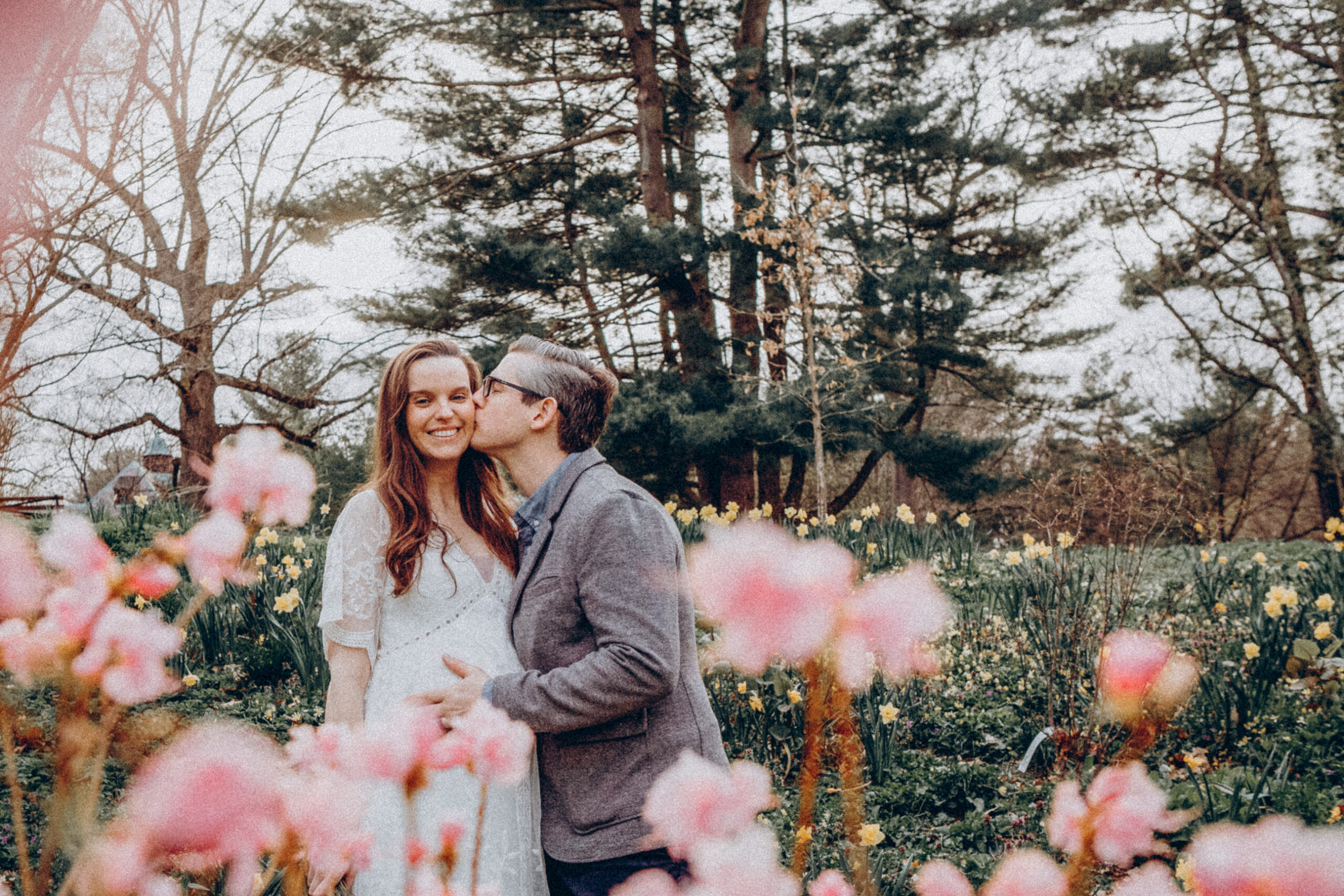 An elopement couple enjoying spring at Edgerton Park New Haven CT Wedding Photographer